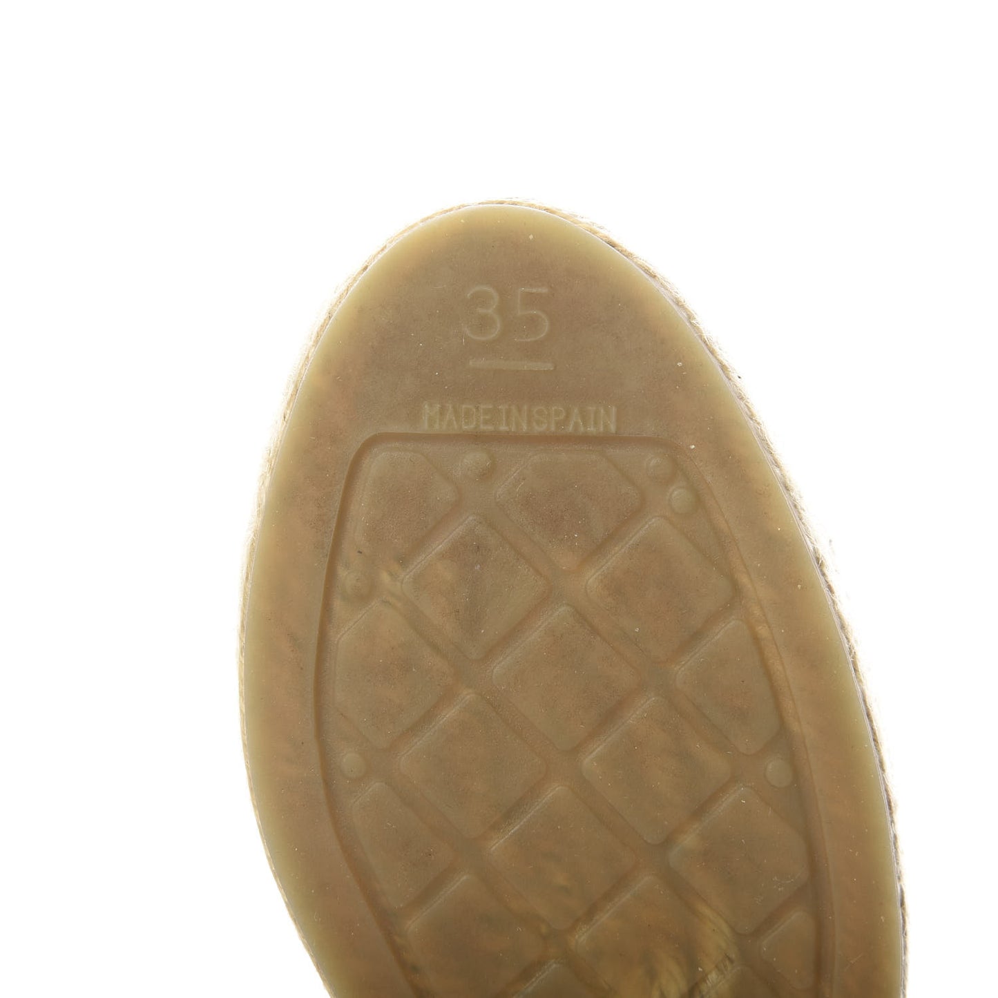 Laminated Goatskin CC Espadrilles 35 Silver