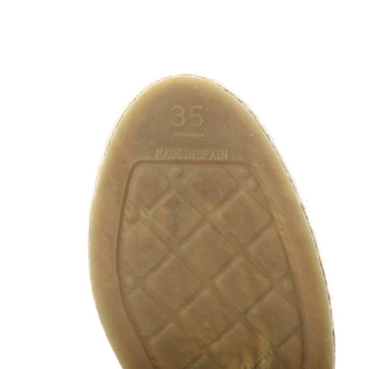 Chanel Laminated Goatskin CC Espadrilles 35 Silver 8 of 10