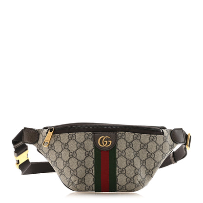 Gucci GG Supreme Monogram Web Small Ophidia Belt Bag Beige Ebony New Acero 1 of 12