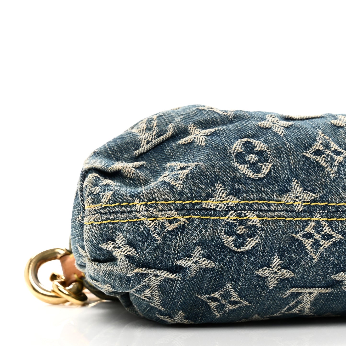 Monogram Denim Mini Pleaty Blue