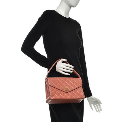 Chanel Lambskin Quilted Envelope Single Flap Pink 2 of 13