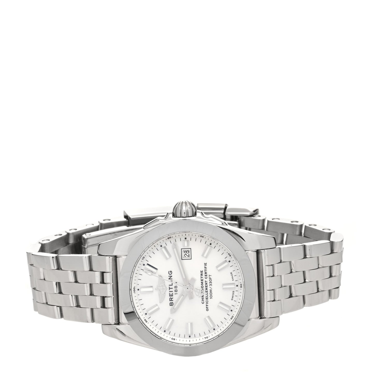 Stainless Steel Mother of Pearl 29mm Galactic Quartz Watch White W72348