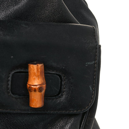 Gucci Calfskin Bamboo Backpack Black 16 of 28