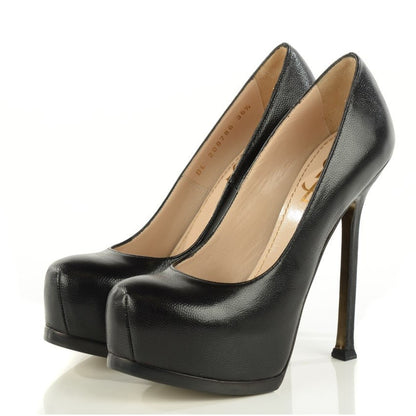 Saint Laurent Vernigolf Tribtoo 105 Platform Pumps 36.5 Black 3 of 8