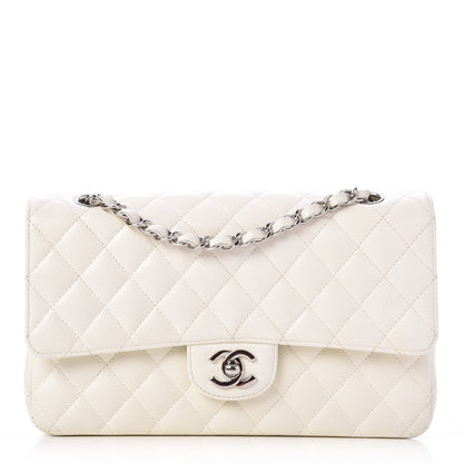 Chanel Caviar Quilted Medium Double Flap White 1 of 10