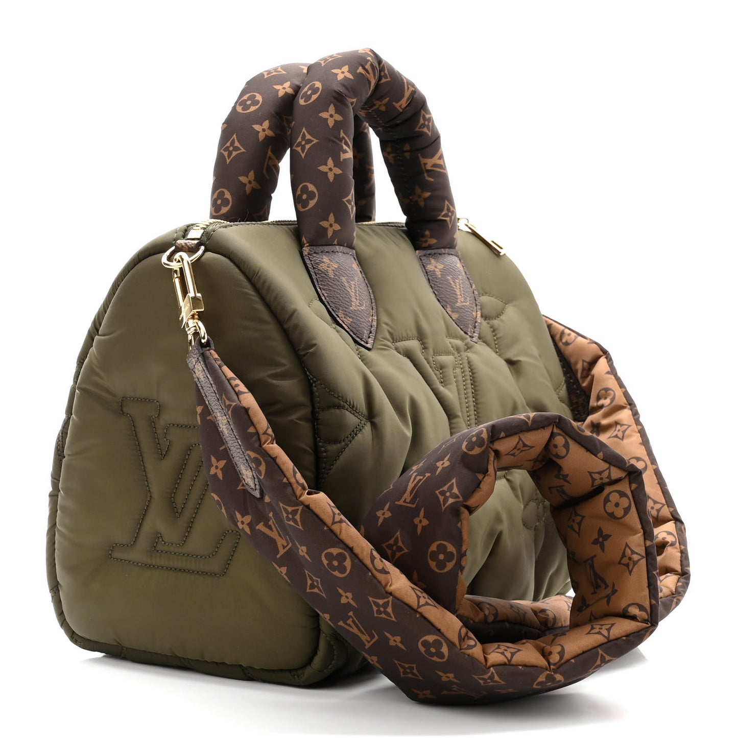 Econyl Mini Monogram Pillow Speedy Bandouliere 25 Khaki