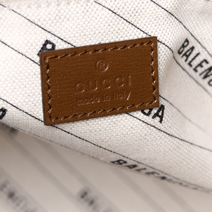 Balenciaga X GUCCI GG Monogram Azalea Calfskin Neo Classic Silver Hardware Medium City Beige Ebony Brown Sugar 6 of 10