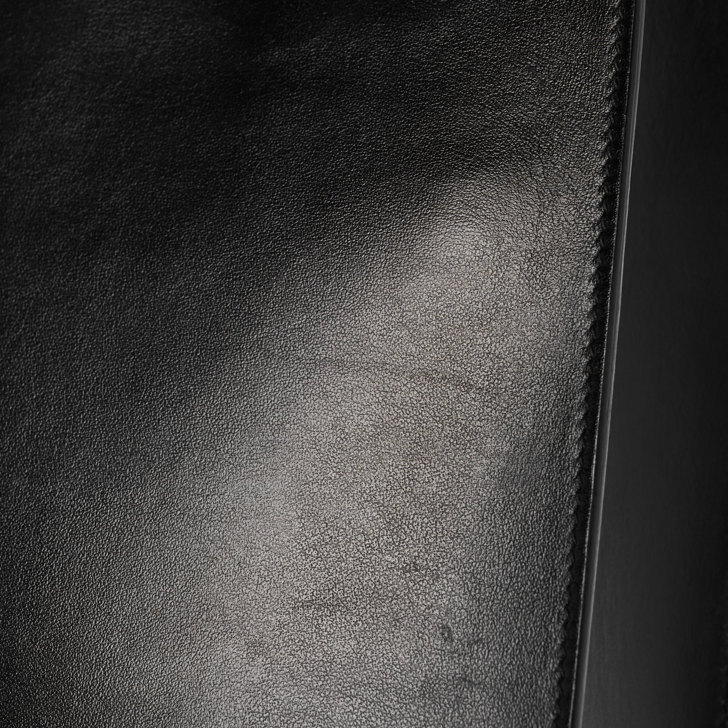 Calfskin Triangle Tote Bag Black