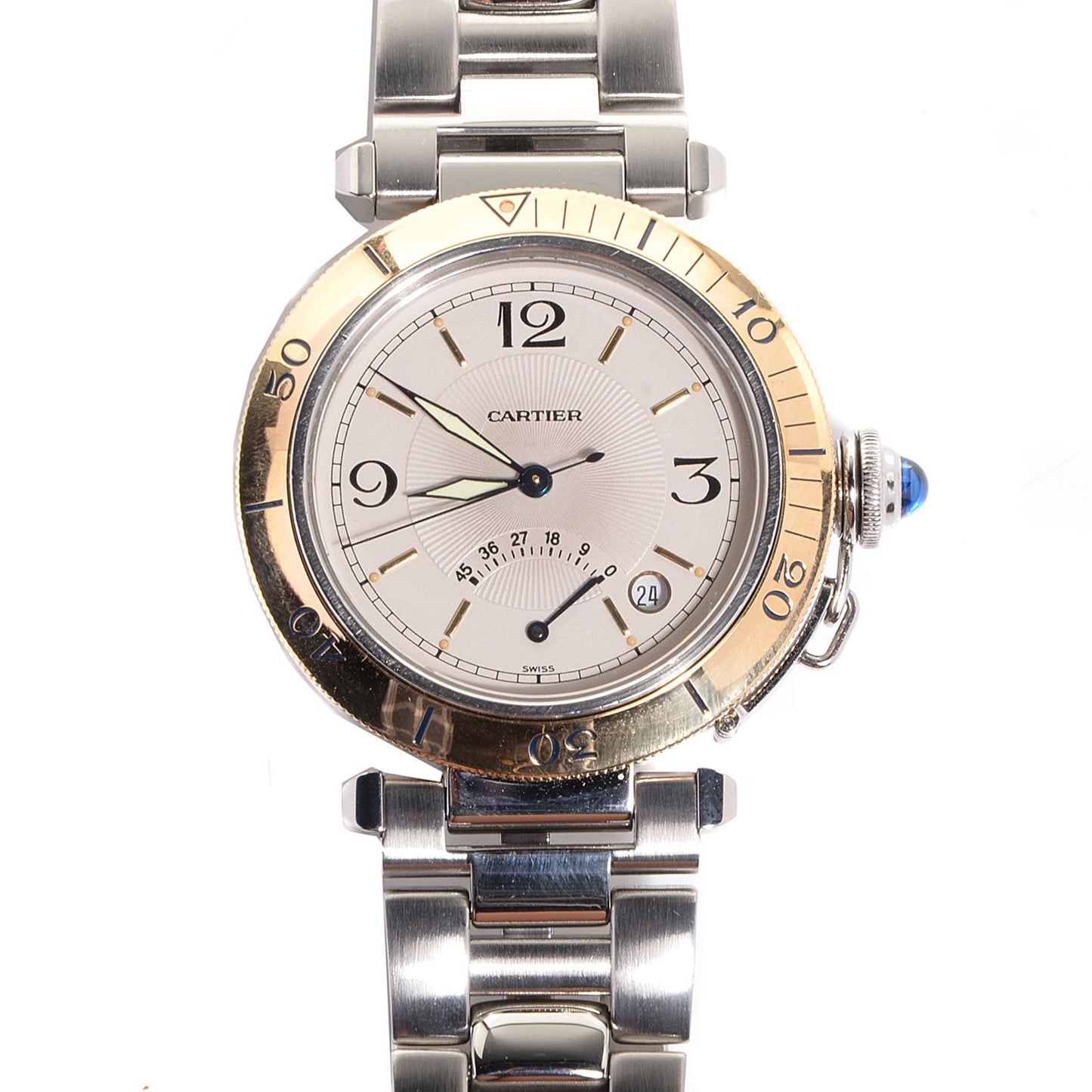 Stainless Steel 18K Yellow Gold 38mm Pasha C Automatic Watch