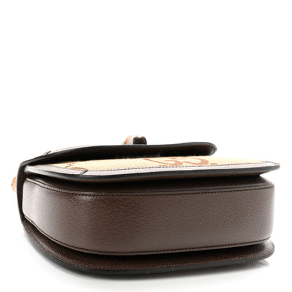 Gucci Monogram Jumbo GG Textured Dollar Calfskin Web Small Bamboo 1947 Top Handle Bag Camel Ebony New Acero 4 of 10