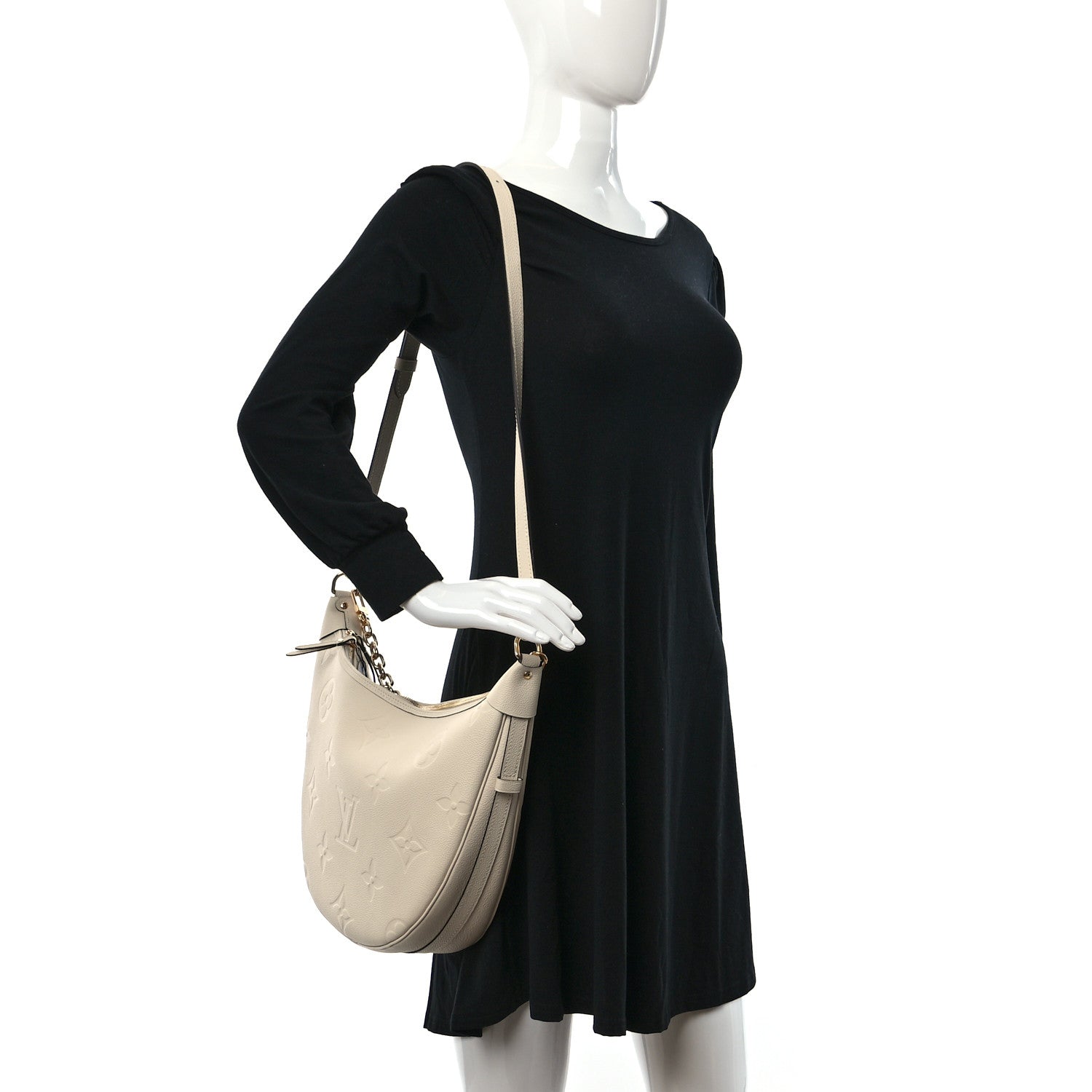 Louis Vuitton Empreinte Monogram Giant Loop Hobo Cream 2 of 10