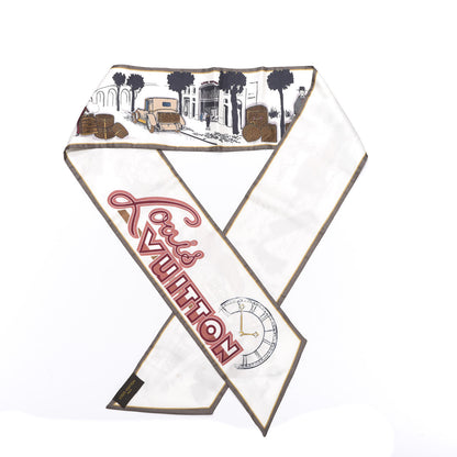 Louis Vuitton Silk LV Comics Bandeau Taupe 2 of 4