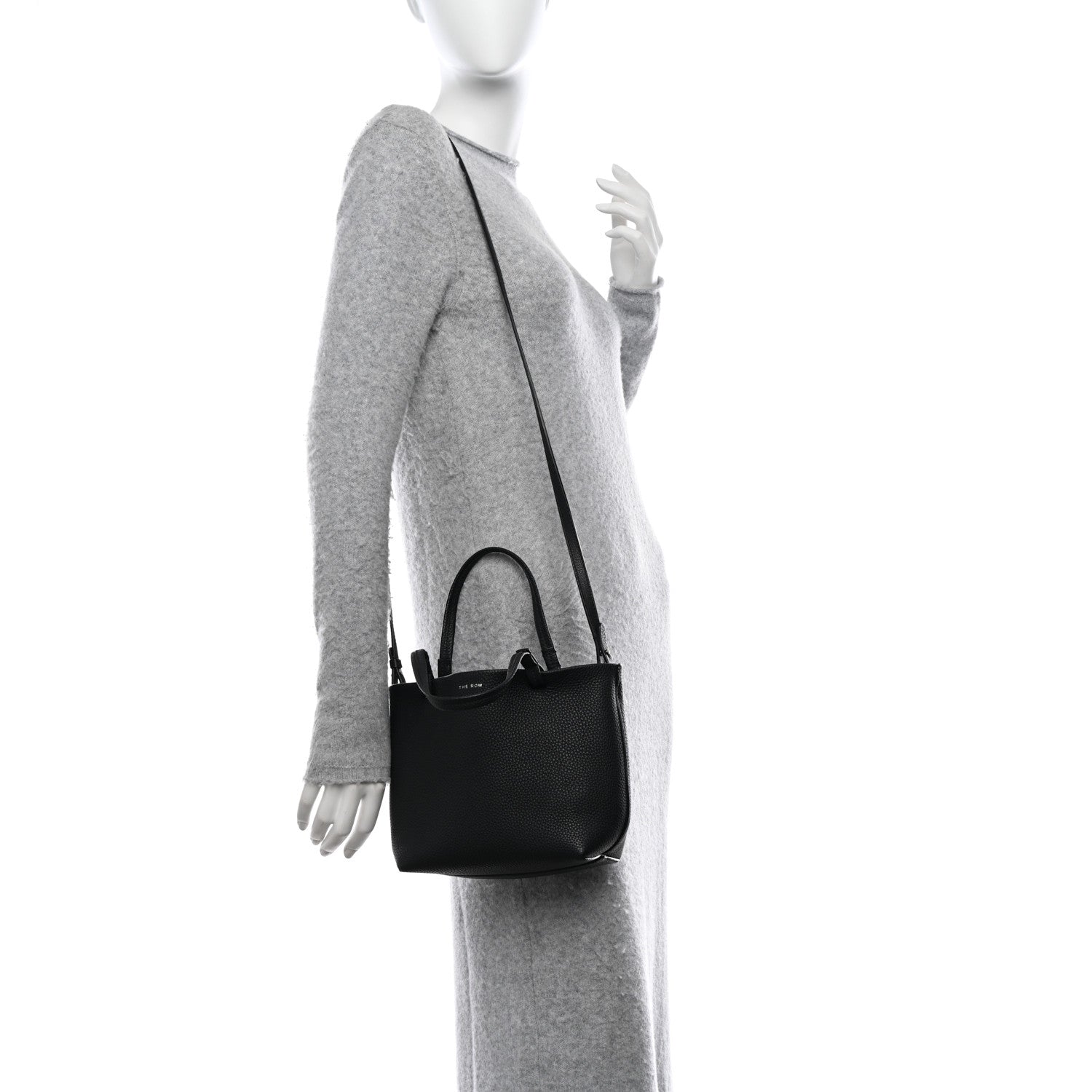 The Row Grained Calfskin Small Park Tote Black 2 of 12