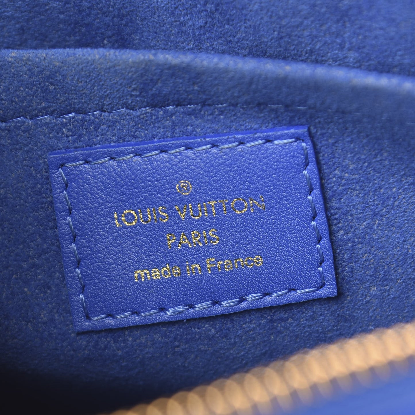 Calfskin New Wave Camera Bag Bleu Neon
