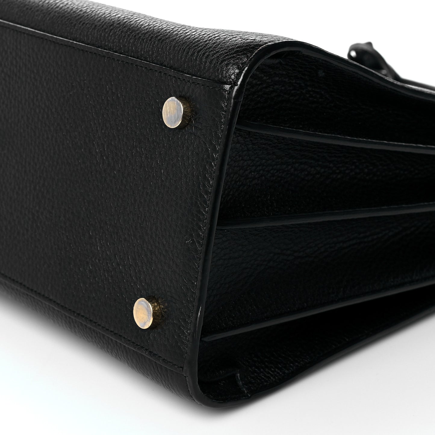 Grained Calfskin Small Sac De Jour Black