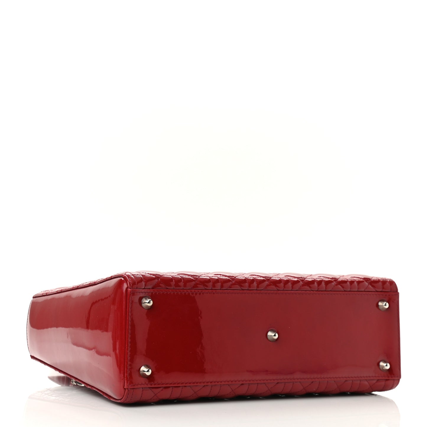 Patent Cannage Large Lady Dior Red