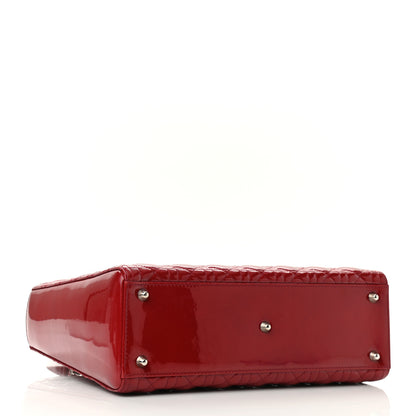 Christian Dior Patent Cannage Large Lady Dior Red 4 of 9