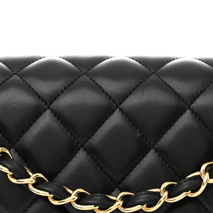 Chanel Lambskin Quilted Jumbo Double Flap Black 8 of 14