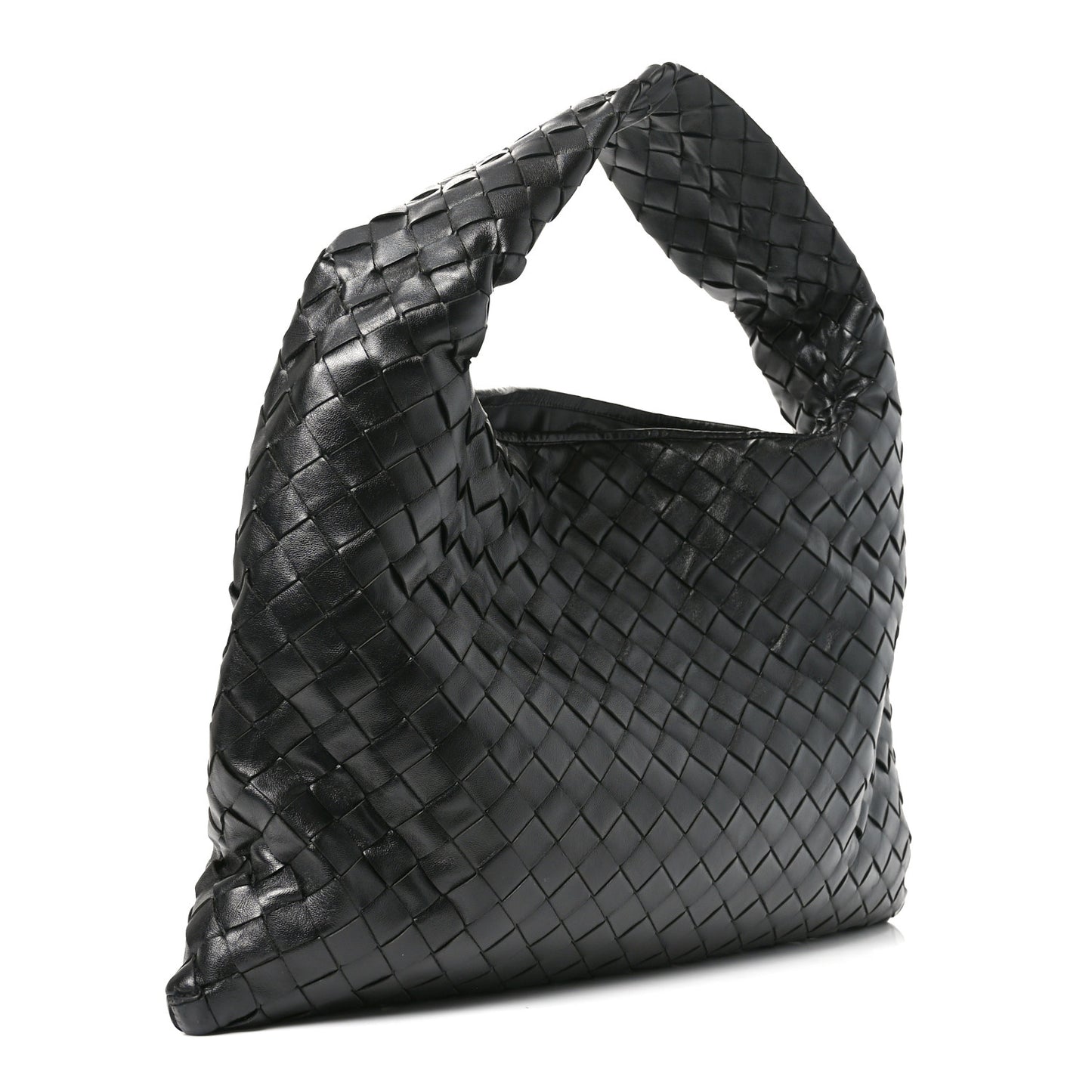 Calfskin Intrecciato Small Hop Black