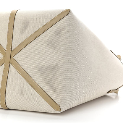 Burberry Cotton Canvas Mini Logo Horseferry Tote Bag Off White 10 of 11