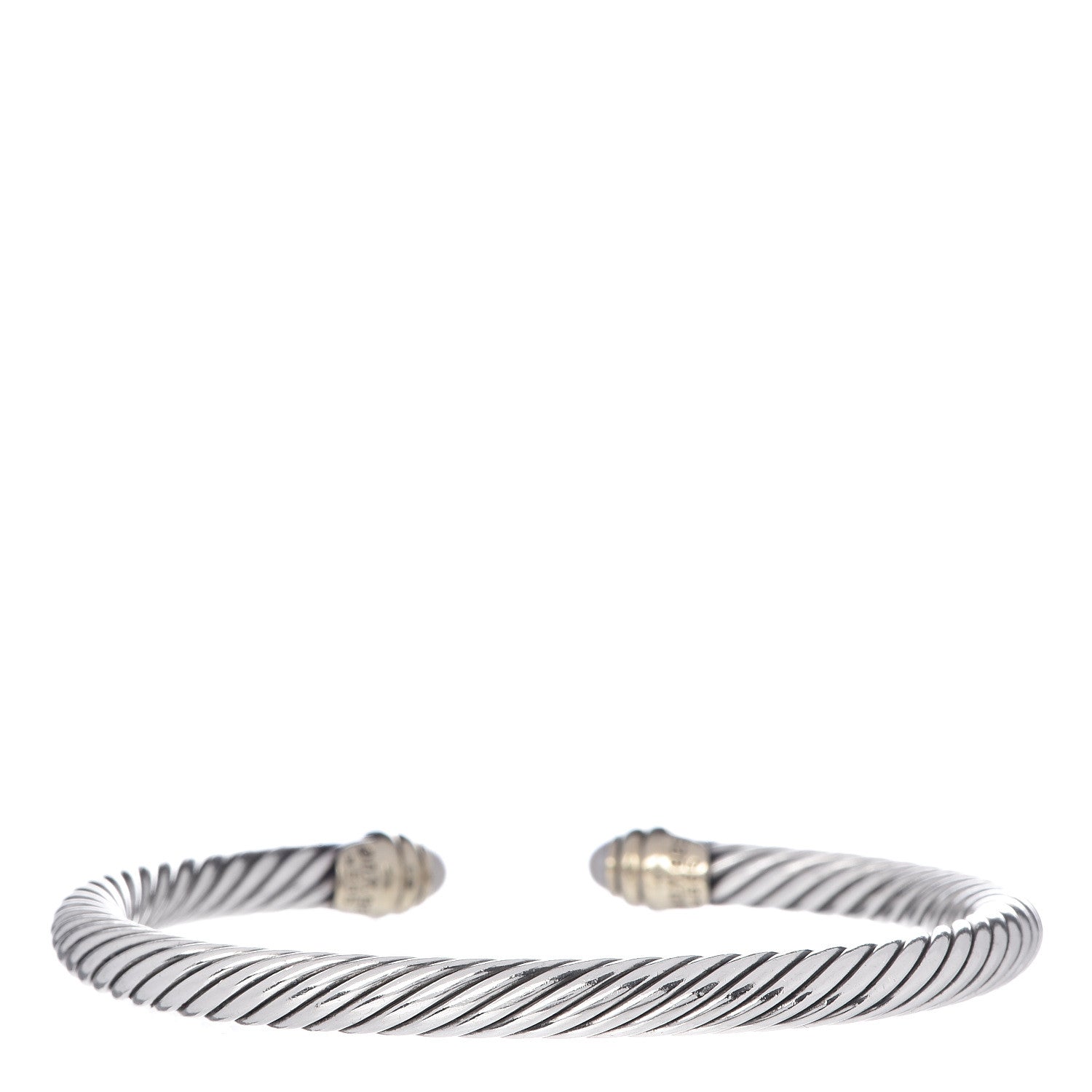David Yurman Sterling Silver 14K Yellow Gold Pearl 5mm Cable Classics Petite Color Bracelet 3 of 4