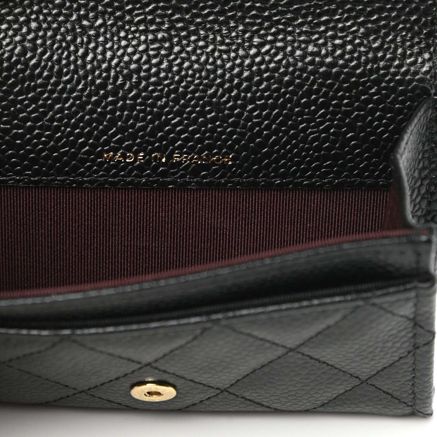 Chanel Caviar Quilted Flap Card Holder Wallet Black 7 of 9