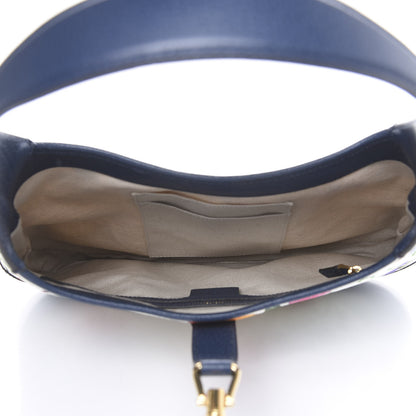 Gucci Canvas Flora Medium Jackie Hobo Blue Agata 6 of 8