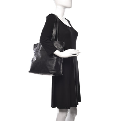 Chanel Lambskin CC Tote Black 2 of 13