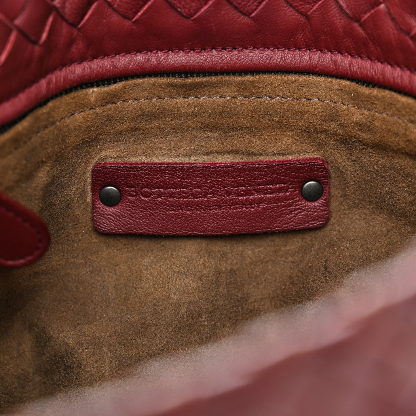 Nappa Intrecciato Small Garda Bag Barolo
