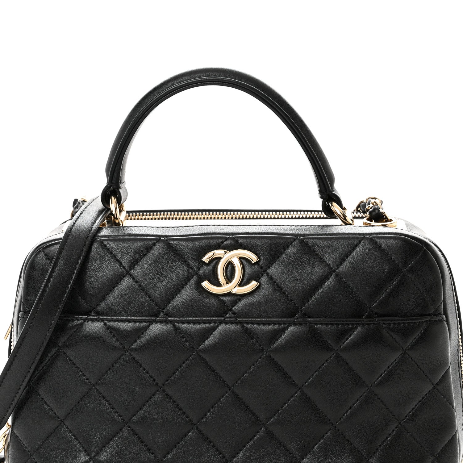 Chanel Lambskin Quilted Medium Trendy CC Bowling Bag Black 9 of 12