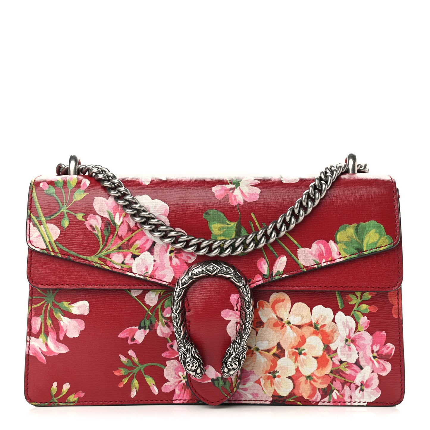 Calfskin Blooms Print Small Dionysus Shoulder Bag Romantic Cherry Multicolor