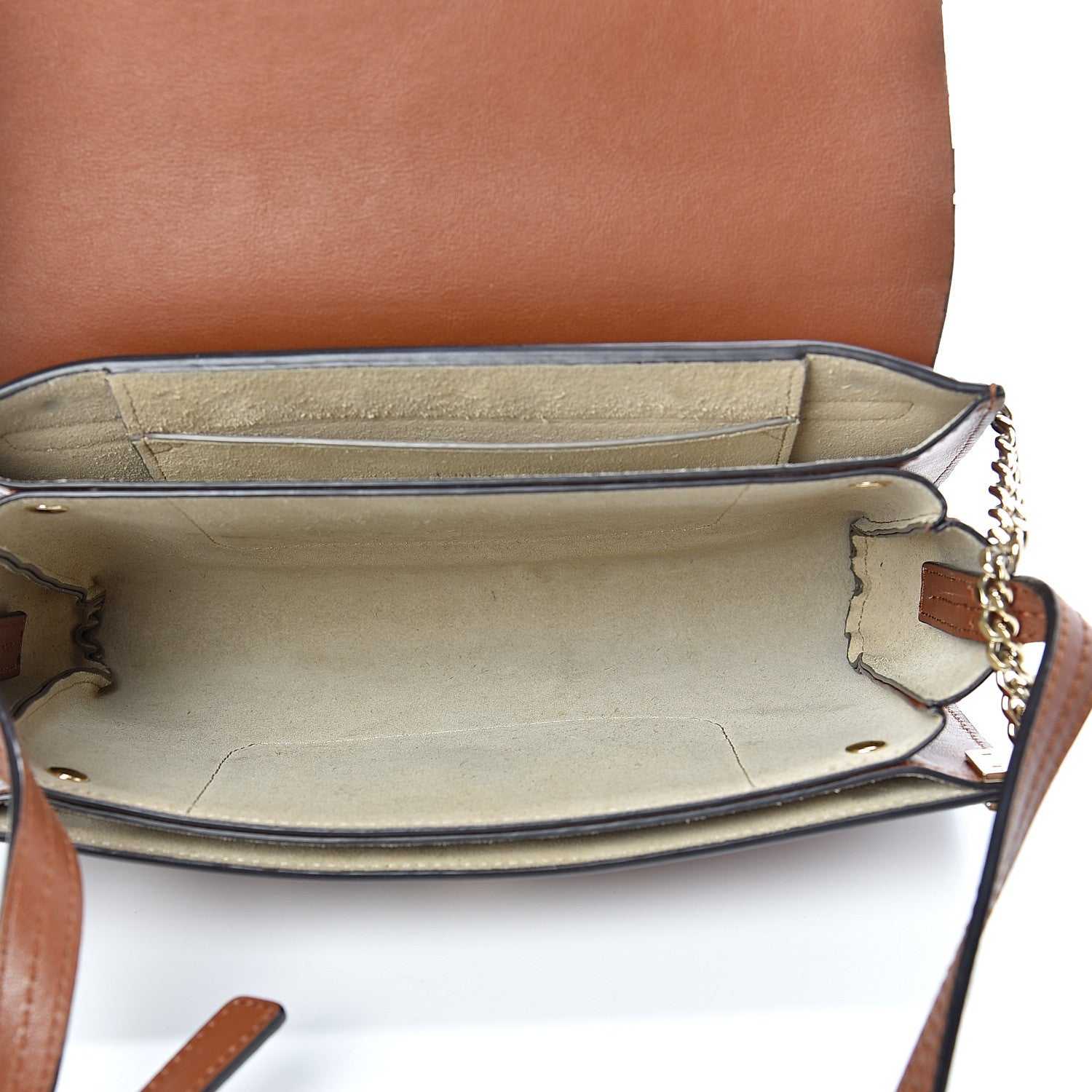 Chloe Suede Calfskin Small Faye Shoulder Bag Tobacco 4 of 21