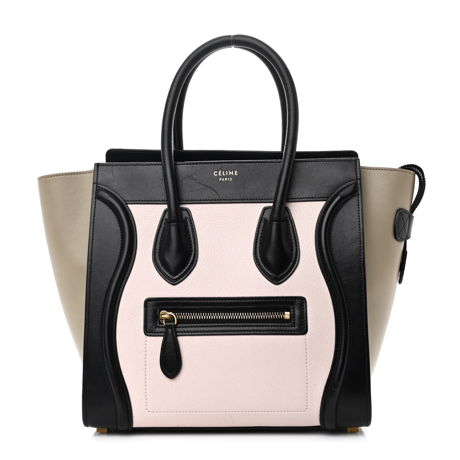 Celine Goatskin Smooth Calfskin Micro Tri-Color Luggage Olive 1 of 10