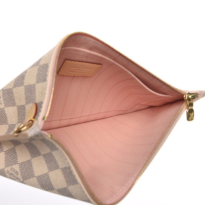 Louis Vuitton Damier Azur Neverfull MM GM Pochette Rose Ballerine 5 of 5