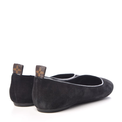 Louis Vuitton Suede Monogram Uniformes Ballet Flats 37.5 Black 4 of 12