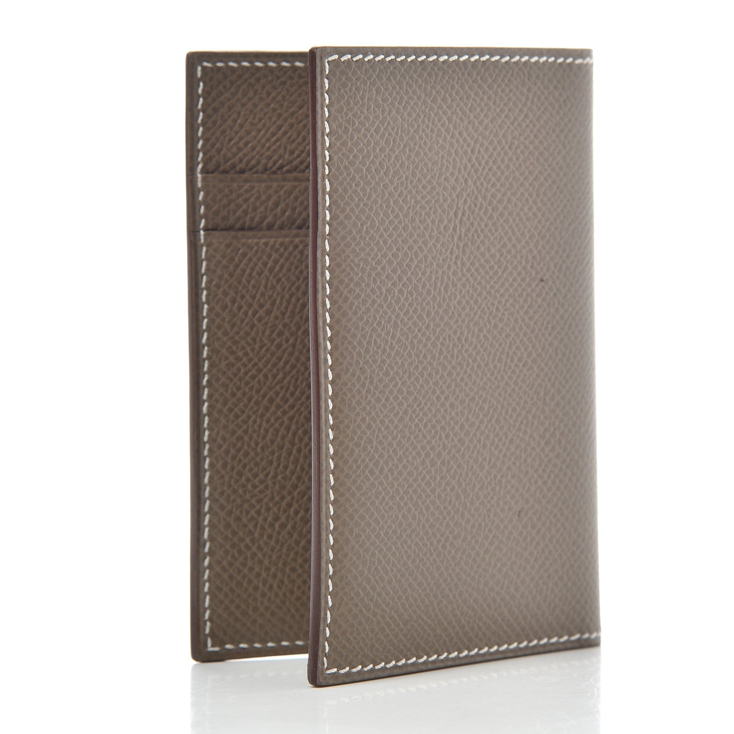 Hermes Epsom MC2 Euclide Card Holder Case Etoupe 3 of 6