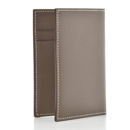 Hermes Epsom MC2 Euclide Card Holder Case Etoupe 3 of 6