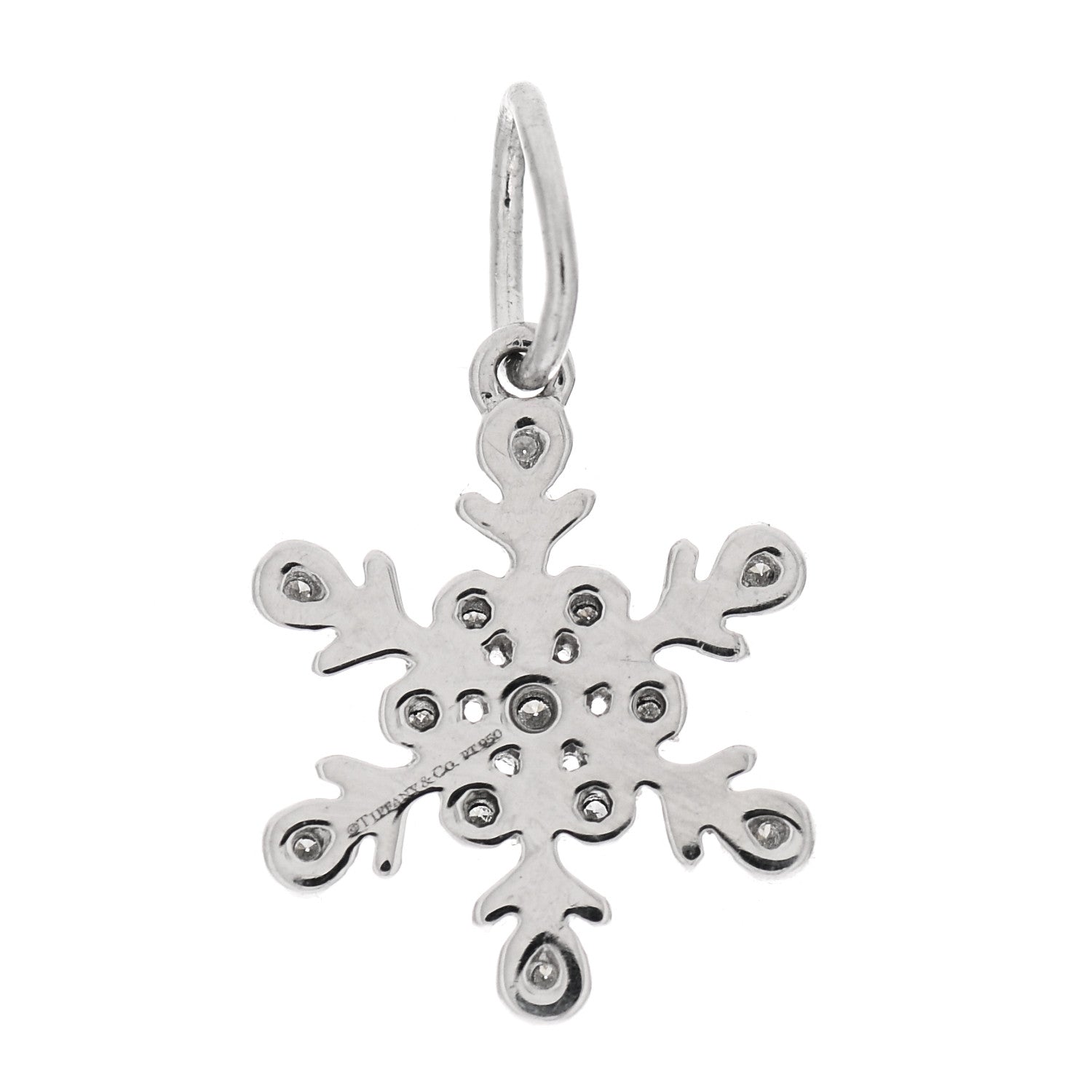 Tiffany Platinum Diamond Snowflake Charm 3 of 4