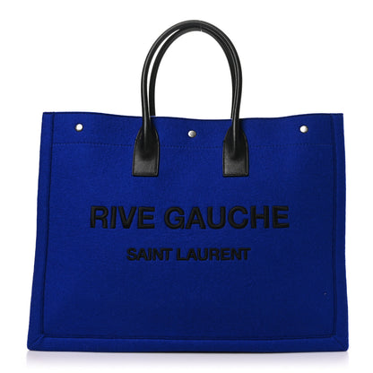 Saint Laurent Wool Rive Gauche Tote Blue 1 of 10