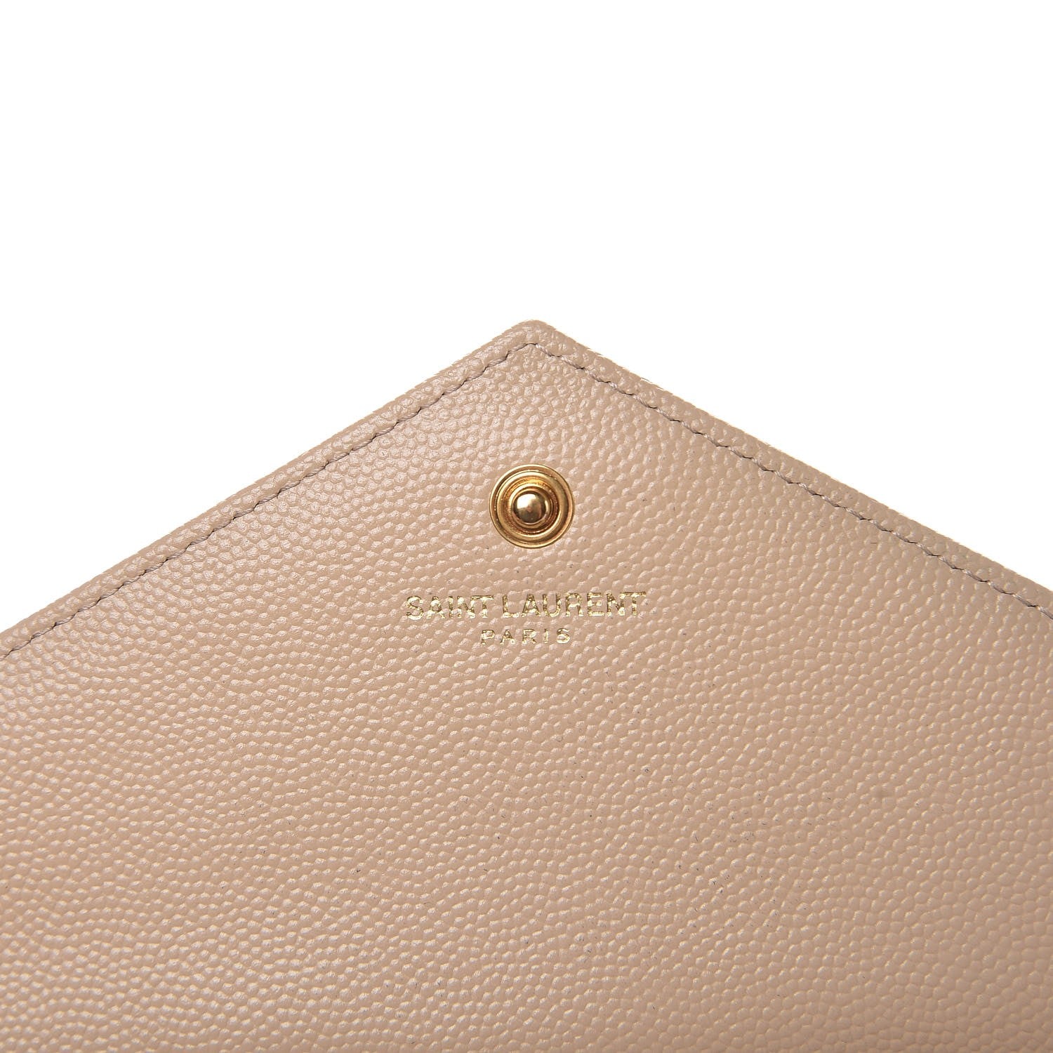 Saint Laurent Grain De Poudre Matelasse Chevron Monogram Chain Wallet Nude Powder 7 of 9