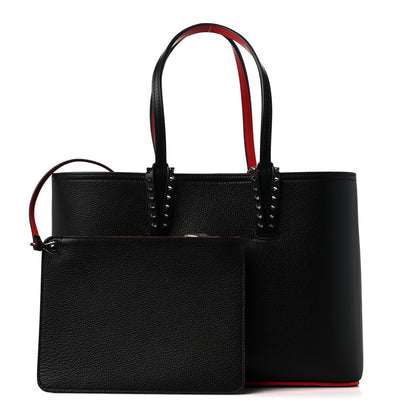 Christian Louboutin Calfskin Spikes Small East West Cabata Tote Black 1 of 9