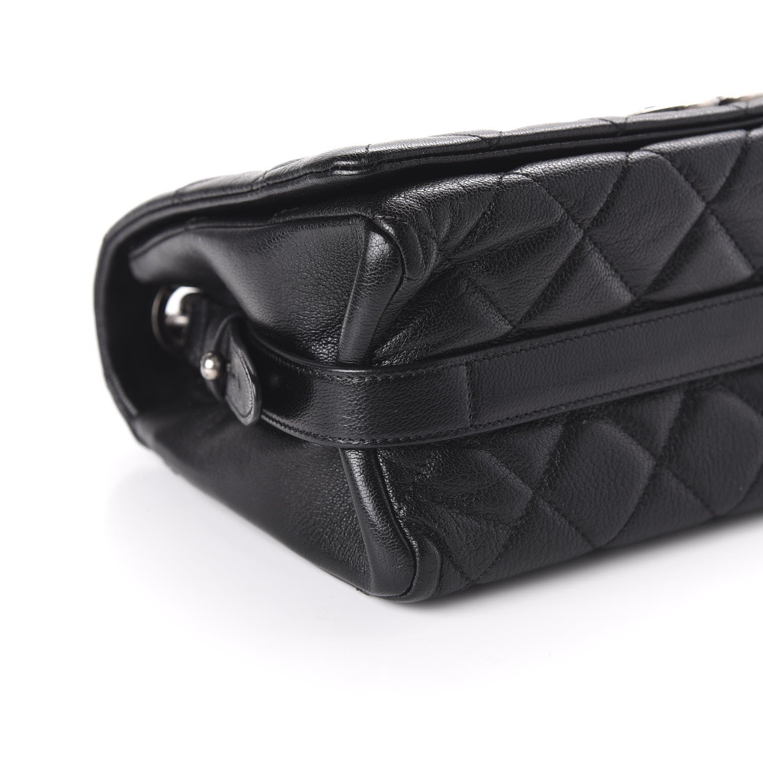 Chanel Goatskin Quilted Medium City Rock Flap Black 6 of 10