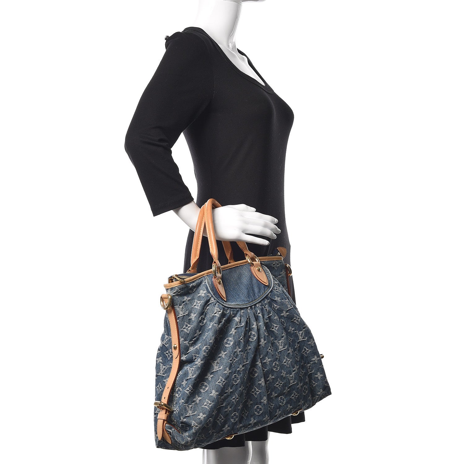 Louis Vuitton Denim Neo Cabby GM Blue 2 of 13