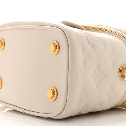 Louis Vuitton Lambskin Embossed Monogram Coussin Vanity PM  Cream 10 of 10