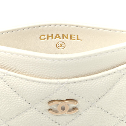 Chanel Caviar Quilted Card Holder White 6 of 9