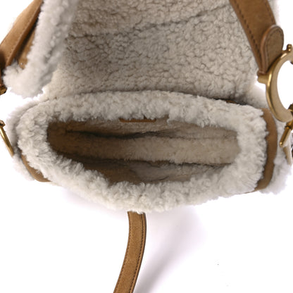 Christian Dior Shearling Saddle Bag Camel 6 of 10