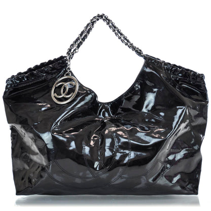 Chanel Vinyl XL Coco Cabas Black 1 of 11