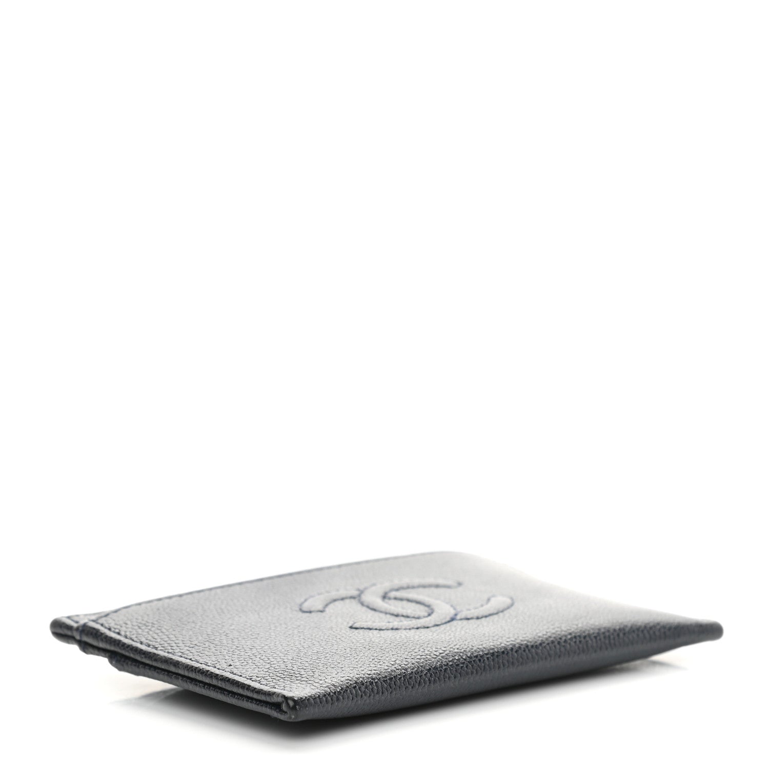 Chanel Caviar Timeless CC Card Holder Navy 4 of 8