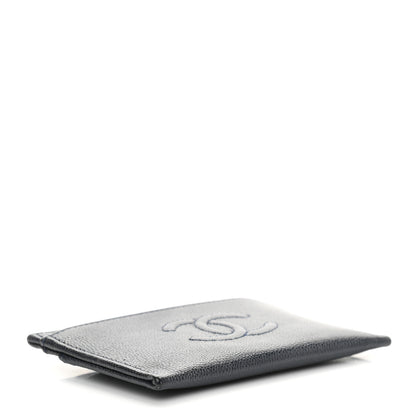 Chanel Caviar Timeless CC Card Holder Navy 4 of 8