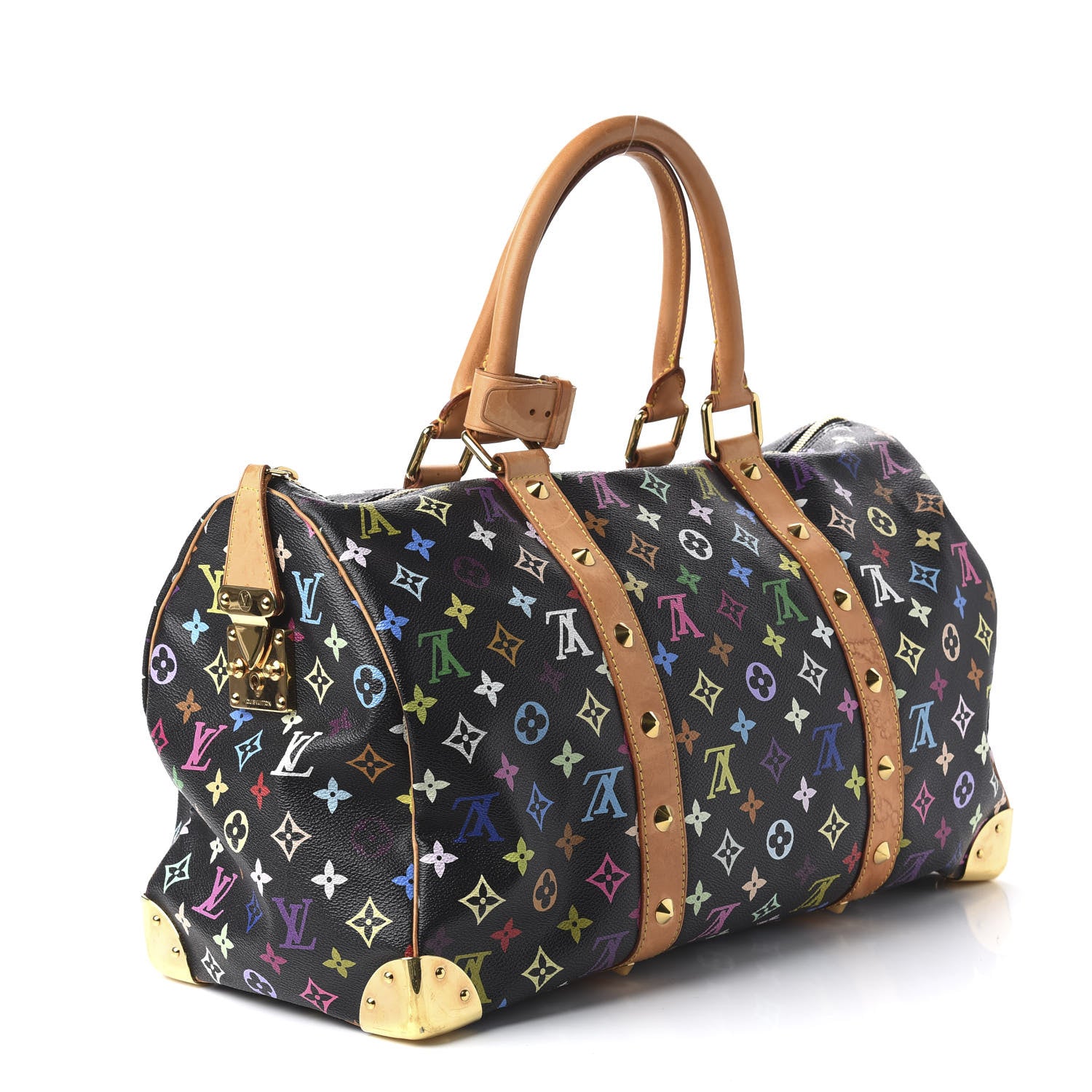 Louis Vuitton Monogram Multicolor Keepall 45 Black 2 of 11